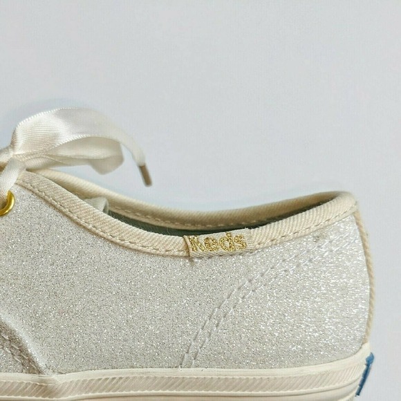 Kate Spade Keds 12 Girls Champion Silver & Gold Glitter Sneakers - Picture 6 of 7
